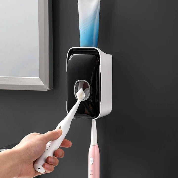 Smart Wall-Mounted Toothpaste Dispenser - Easy Adhesive Setup