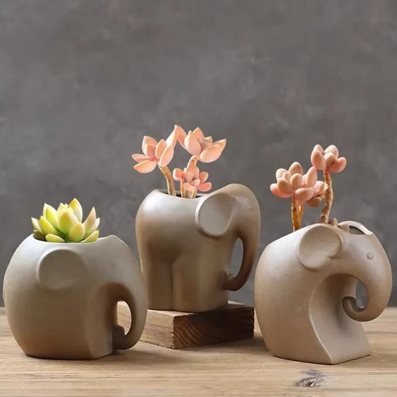 Charming Animal-Inspired Ceramic Succulent Pots for Your Desk