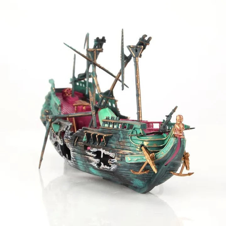 Sunken Ship Aquarium Decor for Freshwater and Saltwater Tanks