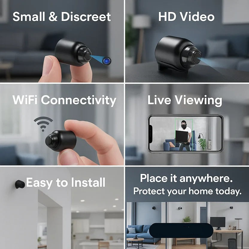 Compact 5G Home Security Camera with WiFi Connectivity