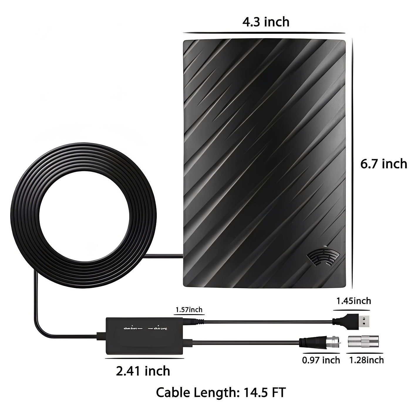 Ultra HD Indoor Antenna with Extended Range for 4K TV