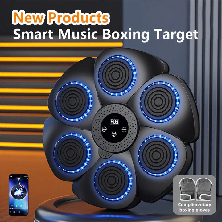 Wall-Mounted Music-Enhanced Boxing Practice Target