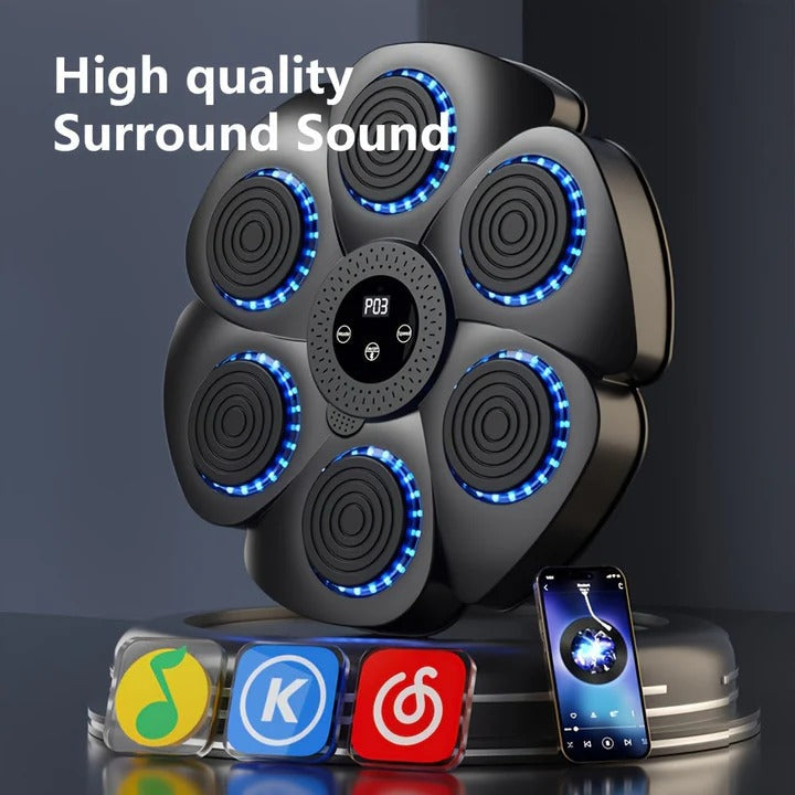 Wall-Mounted Music-Enhanced Boxing Practice Target