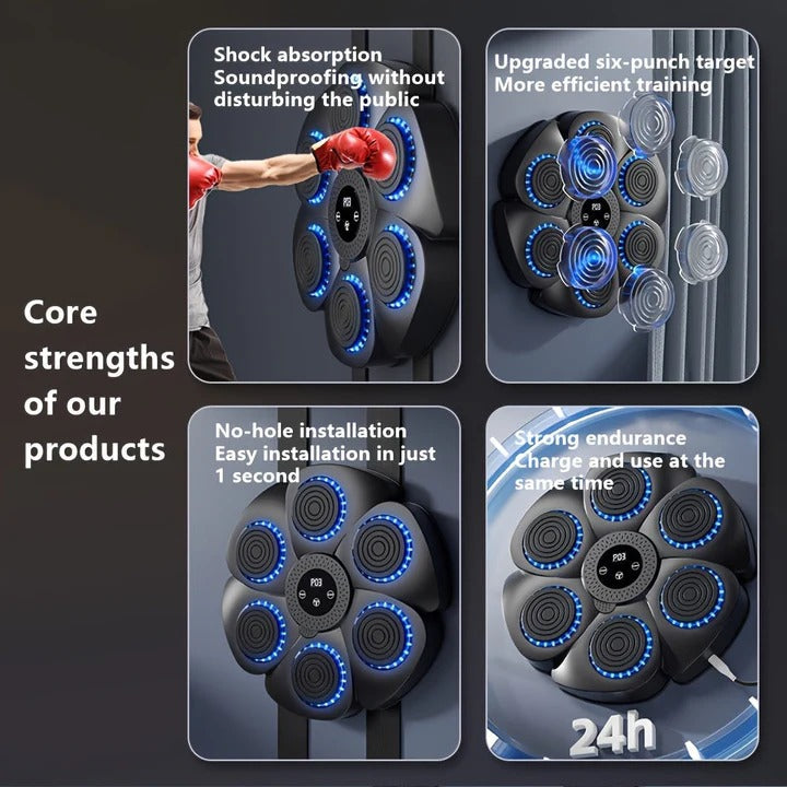 Wall-Mounted Rechargeable Music Punching Target