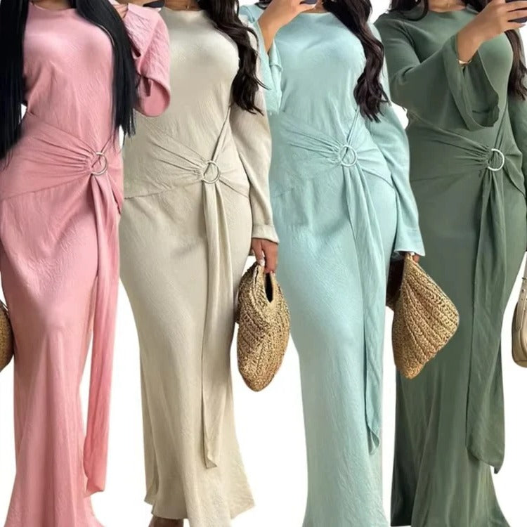 Elegant Long-Sleeve Dress for Modesty and Comfort