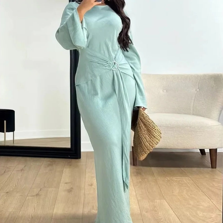 Elegant Long-Sleeve Dress for Modesty and Comfort