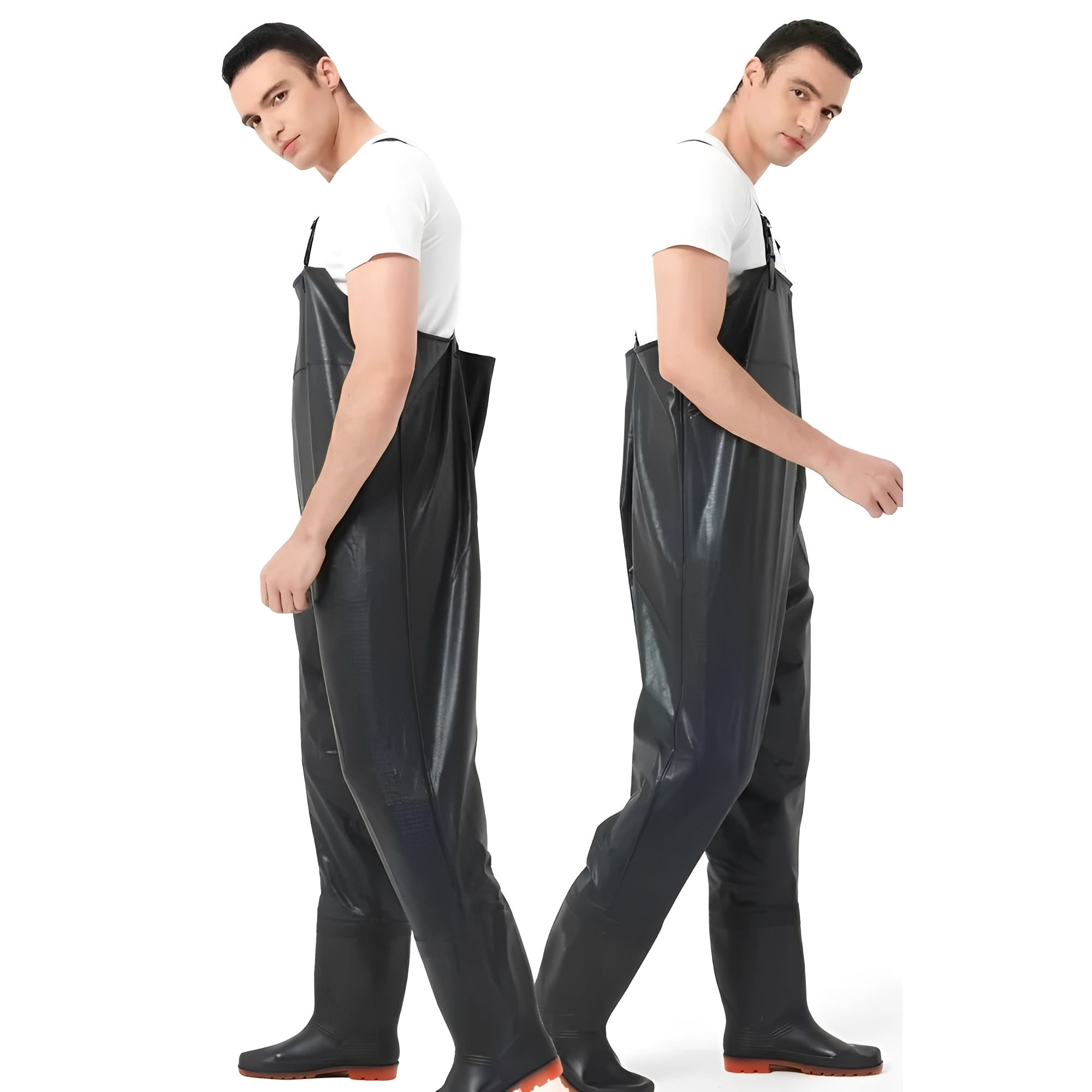 Heavy-Duty Water-Resistant Chest Waders with Traction Boots