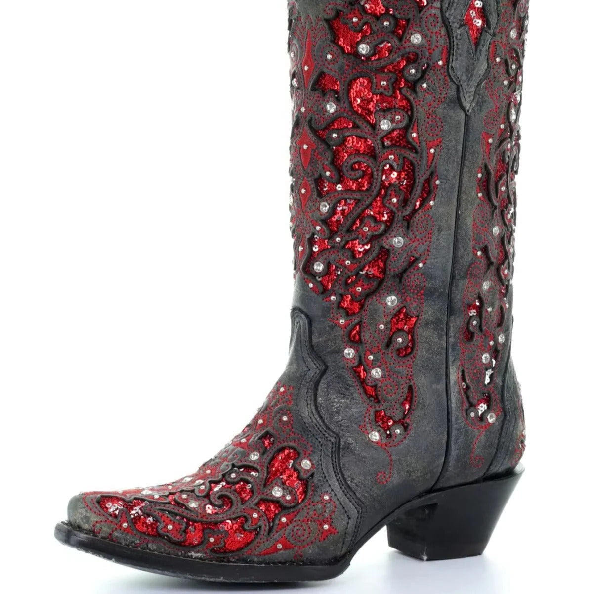 Dazzling Knee-High Boots with Unique Color Block Design
