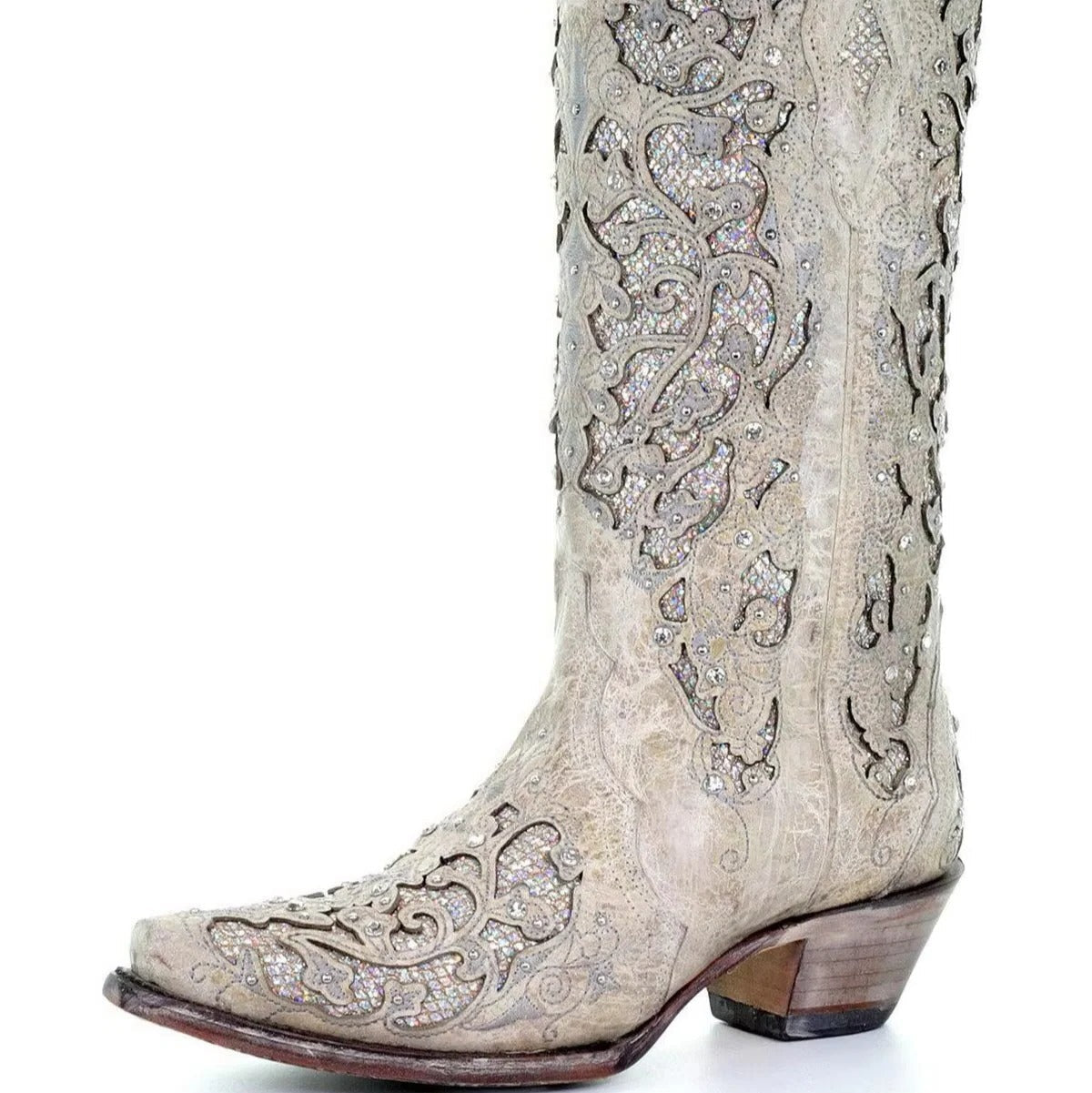 Dazzling Knee-High Boots with Unique Color Block Design