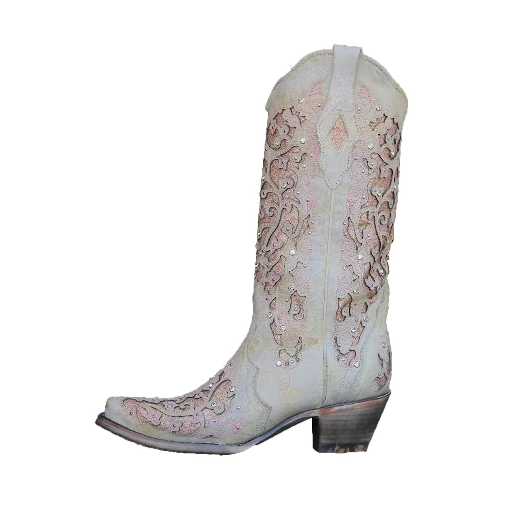 Dazzling Knee-High Boots with Unique Color Block Design