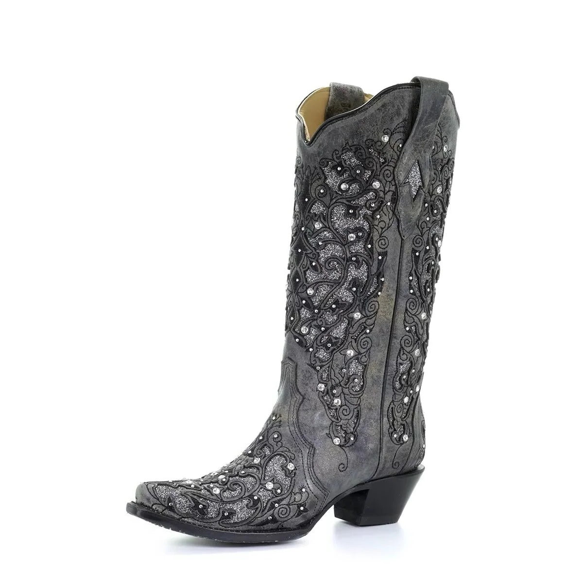 Dazzling Knee-High Boots with Unique Color Block Design