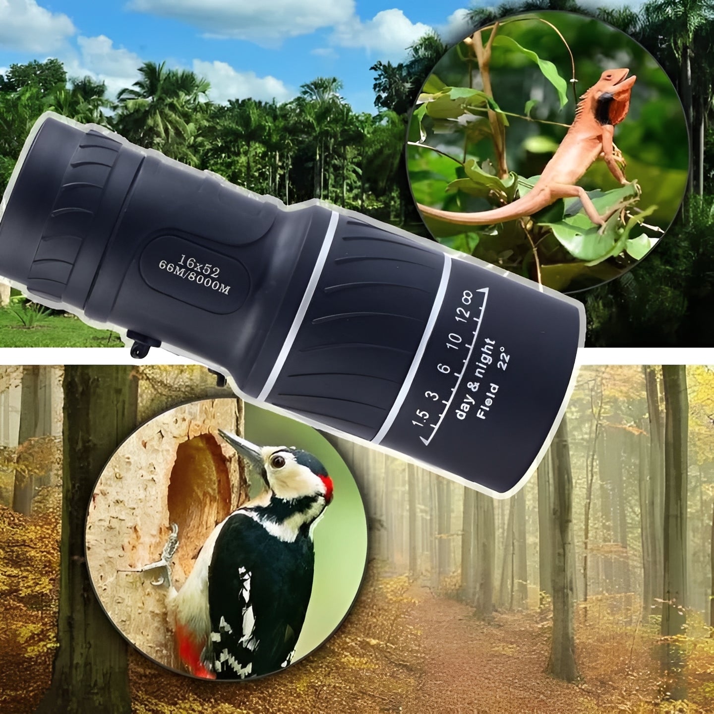 Compact Zoom Monocular for Enhanced Outdoor Viewing