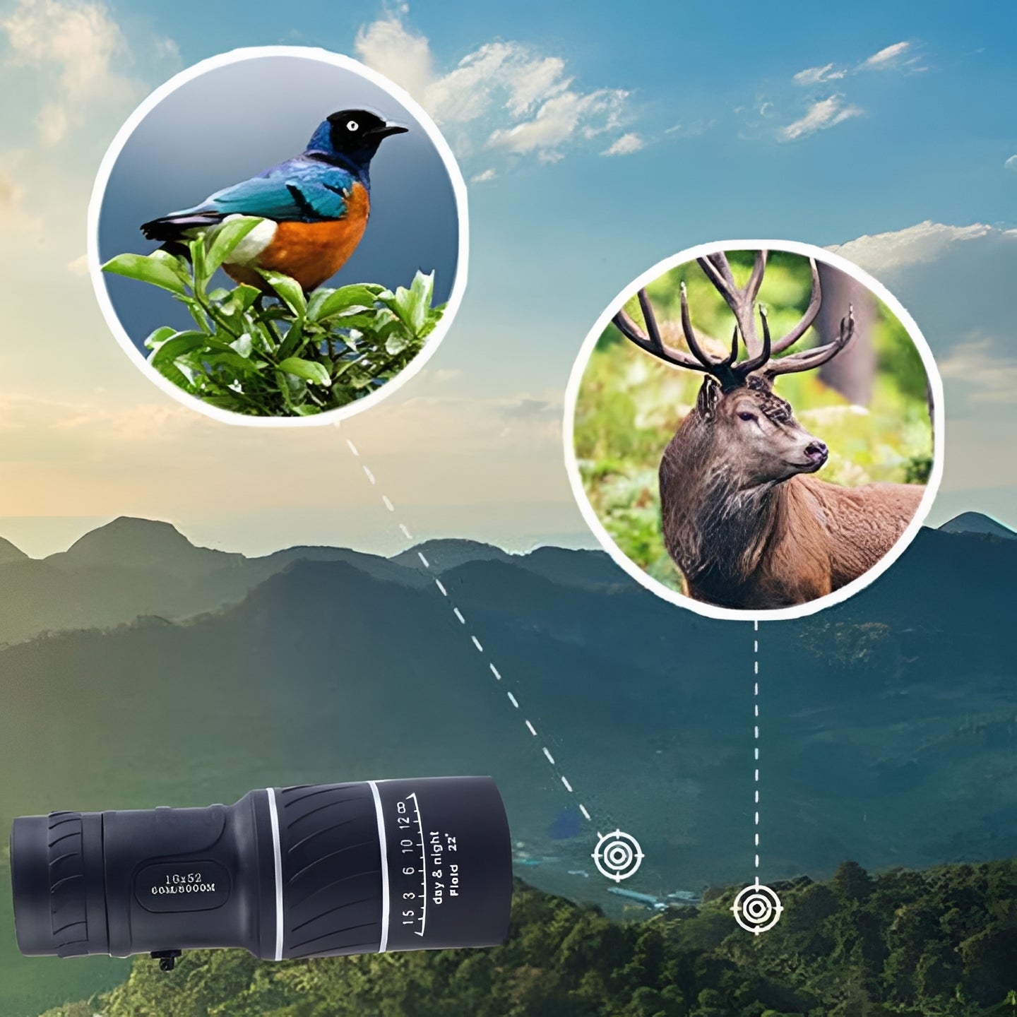 Compact Zoom Monocular for Enhanced Outdoor Viewing