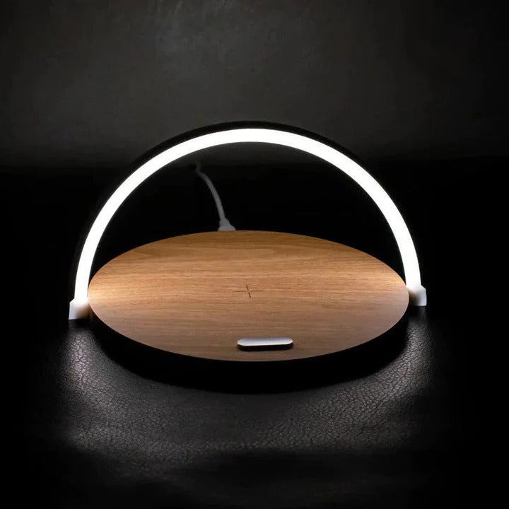 Smart Lamp with Wireless Charging and Adjustable Brightness