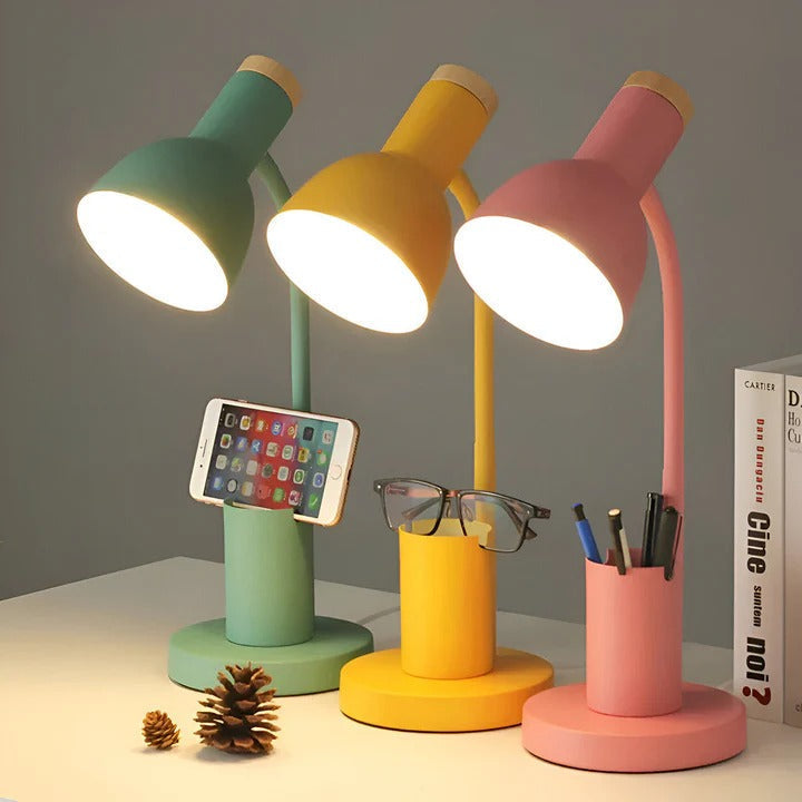 Illuminate Pro Adjustable Desk Lamp with Handy Storage