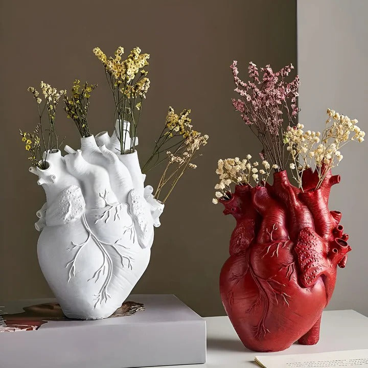 Charming Heart-Shaped Wooden Vase for Unique Floral Displays