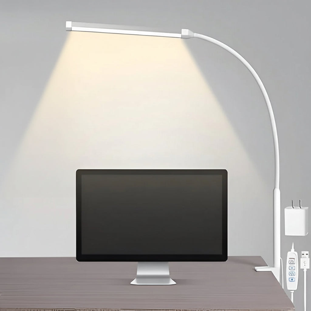 Versatile LED Desk Lamp with Adjustable Gooseneck