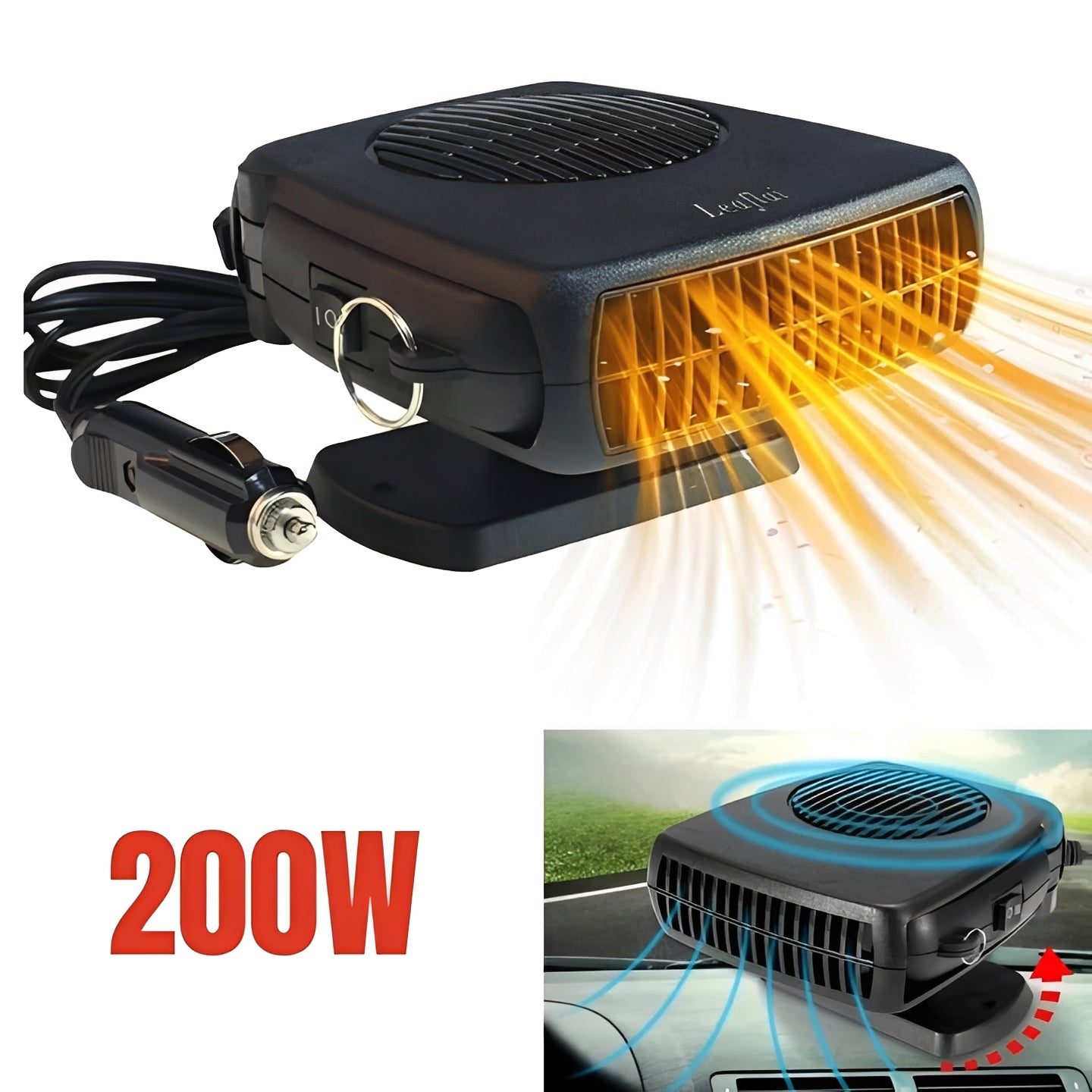 Compact 12V Auto Heater Fan for Instant Warmth on the Go