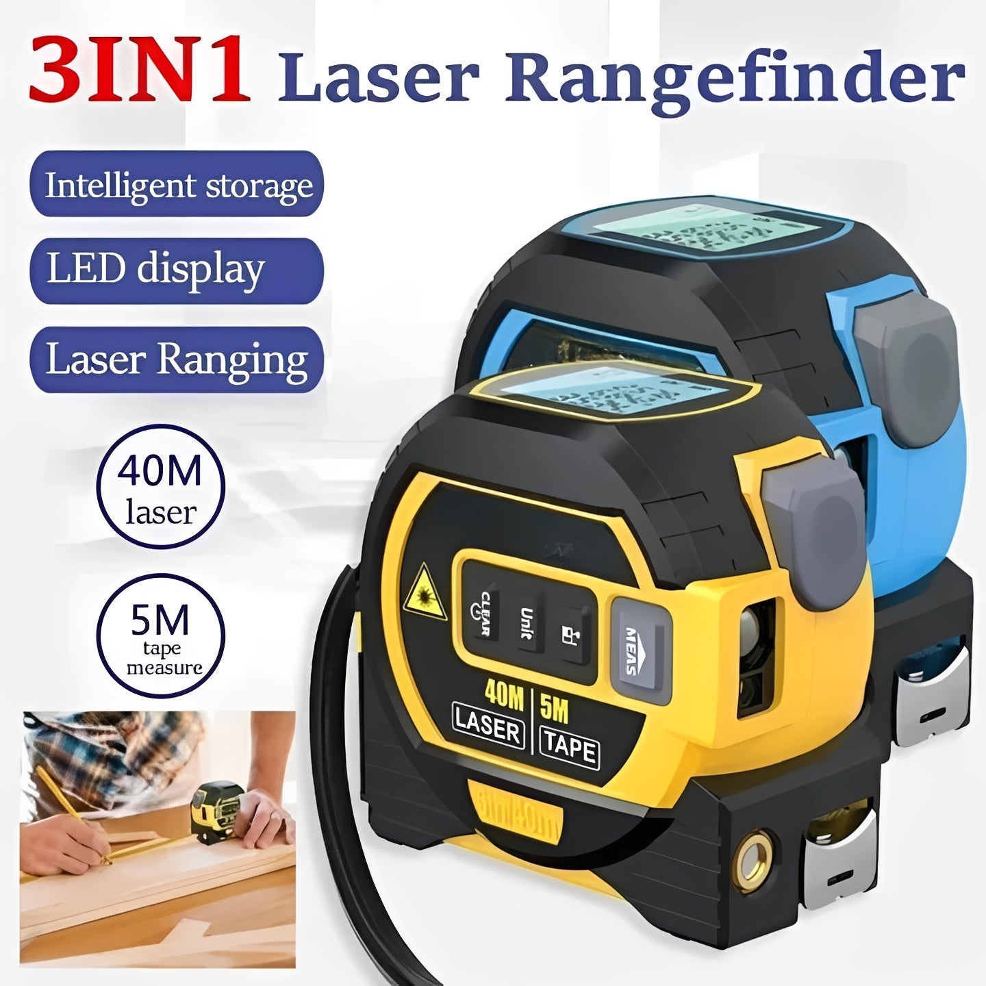 Precision Laser Measuring Tool with Smart Display