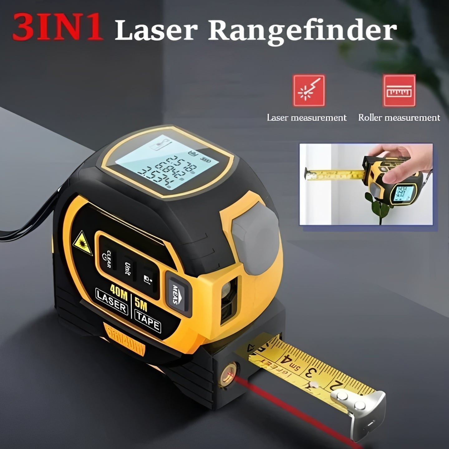 Precision Laser Measuring Tool with Smart Display