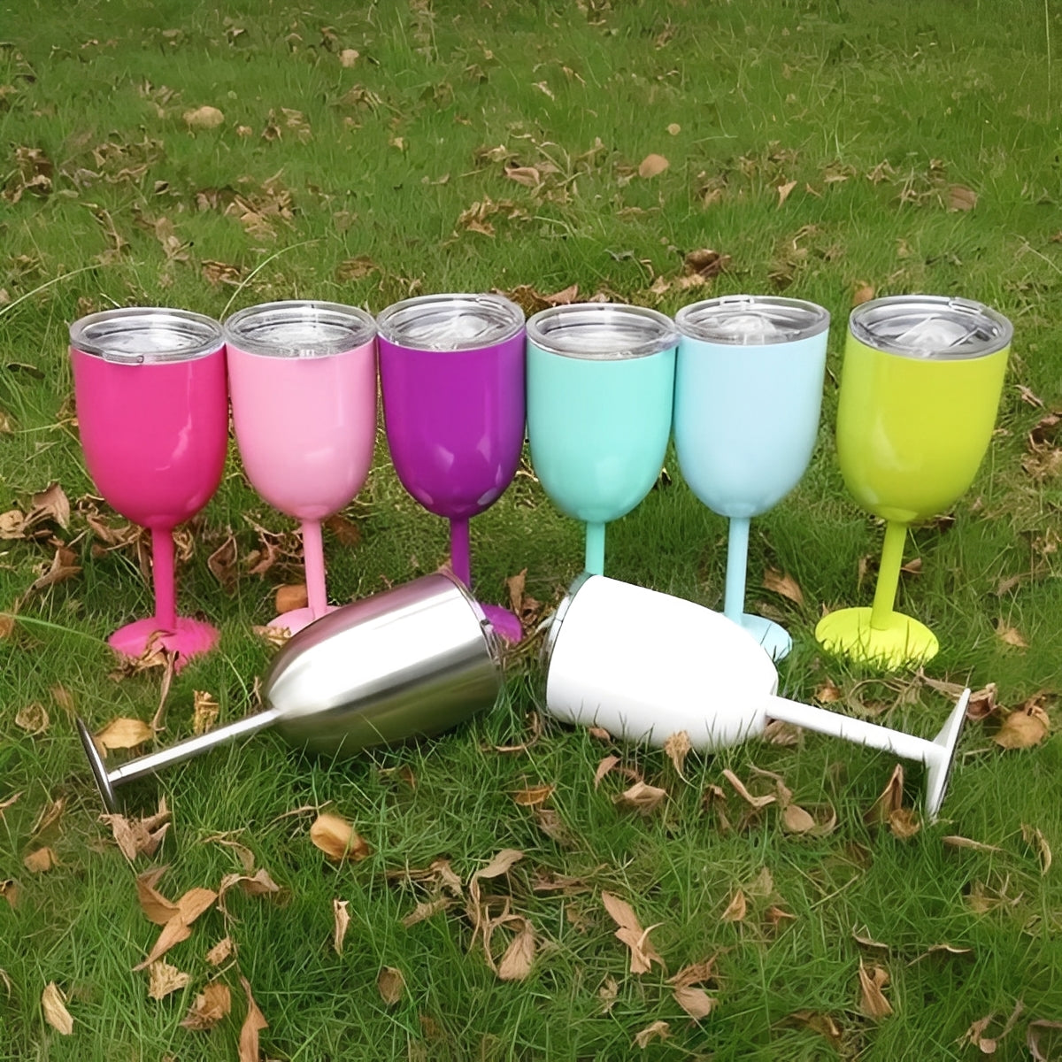 Insulated Stainless Steel Wine Cup with Secure Lid