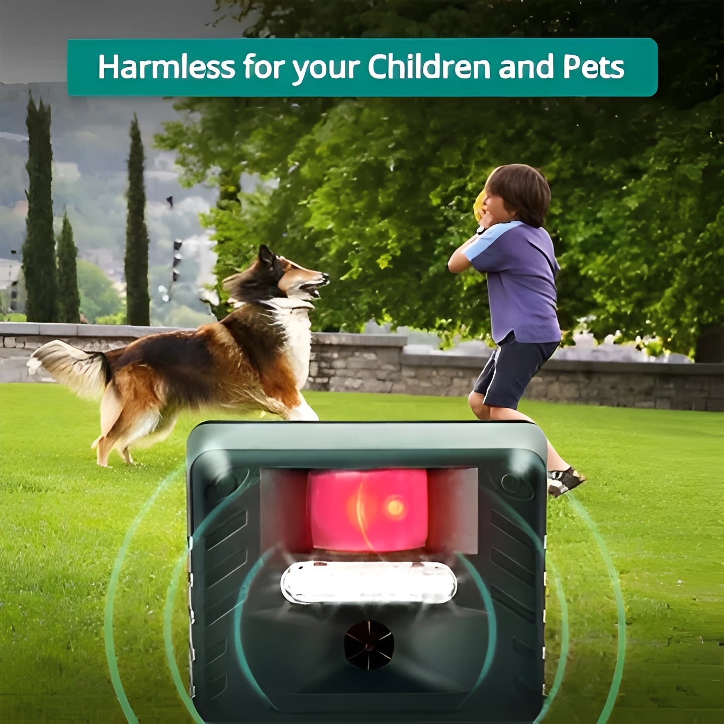 Smart Ultrasonic Animal Repeller for Outdoor Spaces