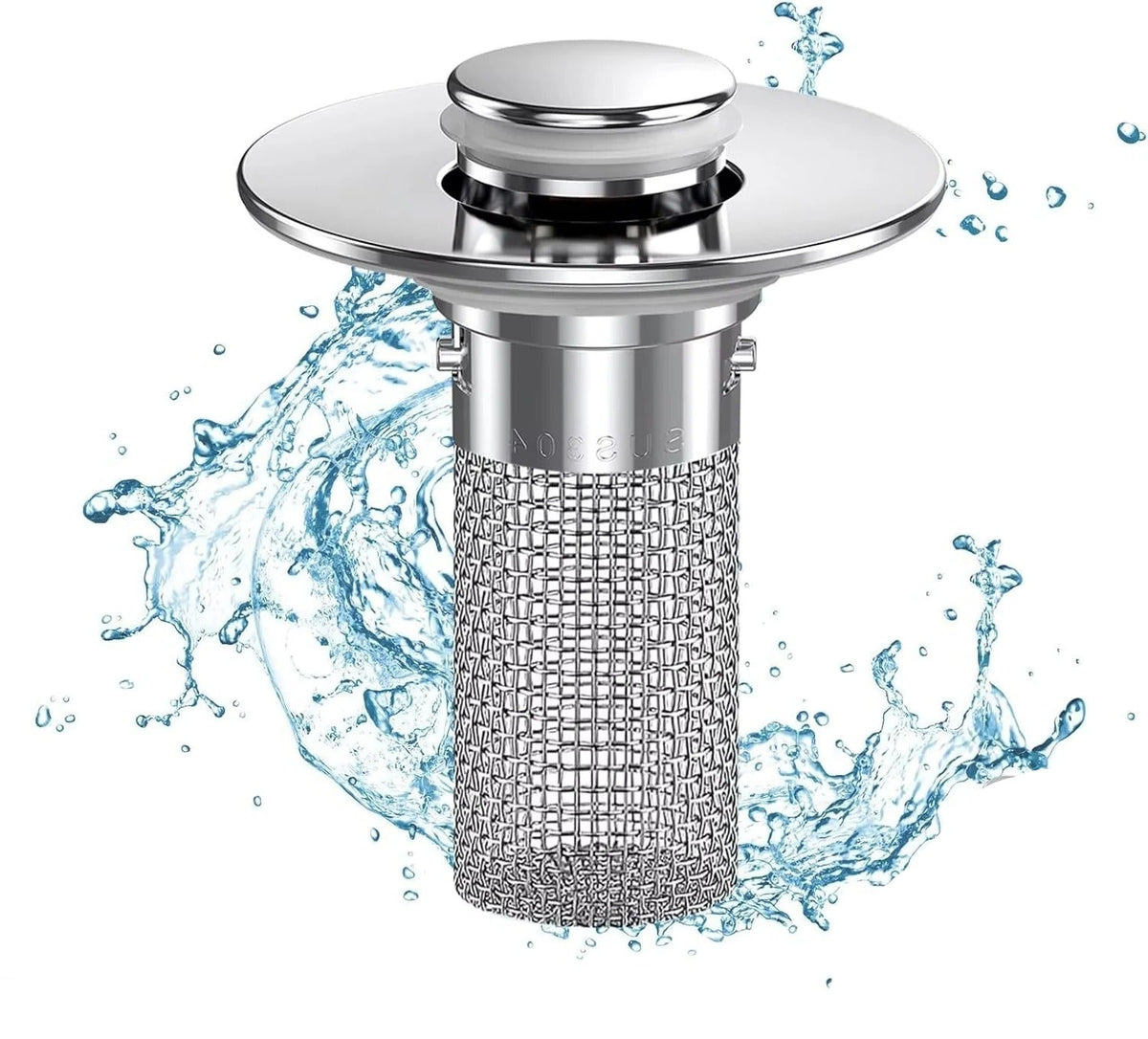 Versatile Sink Stopper with Debris Catcher for Kitchen & Bathroom