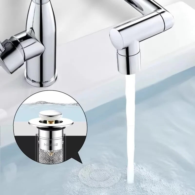 Versatile Sink Stopper with Debris Catcher for Kitchen & Bathroom