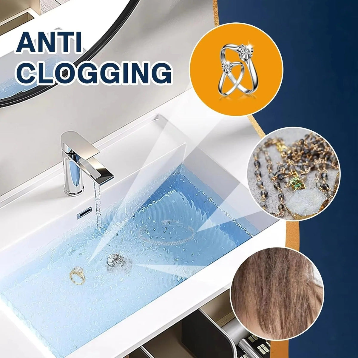 Versatile Sink Stopper with Debris Catcher for Kitchen & Bathroom