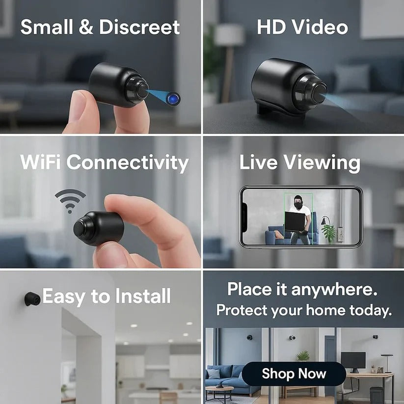 Compact HD Security Camera with Dual Band WiFi Access