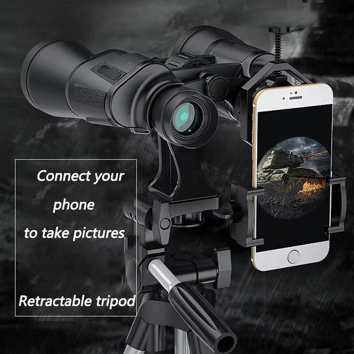 Powerful 20x Zoom Binoculars with Waterproof Design & Phone Mount
