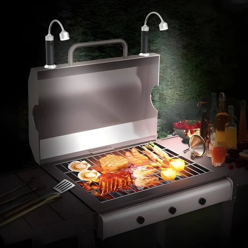 Magnetic Grill Light with Adjustable Beam for Night Cooking