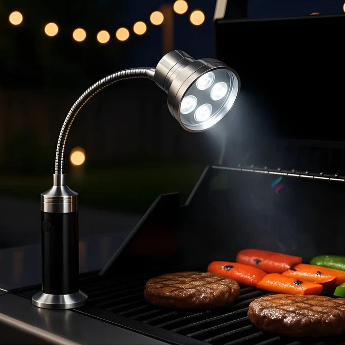 Magnetic Grill Light with Adjustable Beam for Night Cooking