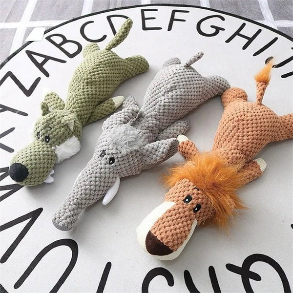 Tough Canvas Canine Chew Toy for Tugging and Fetching Fun
