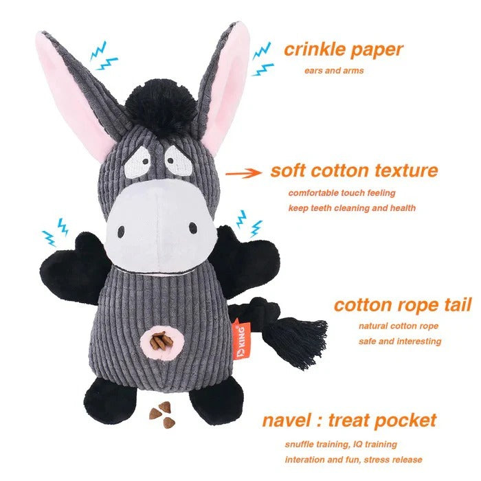 Tough Canvas Canine Chew Toy for Tugging and Fetching Fun