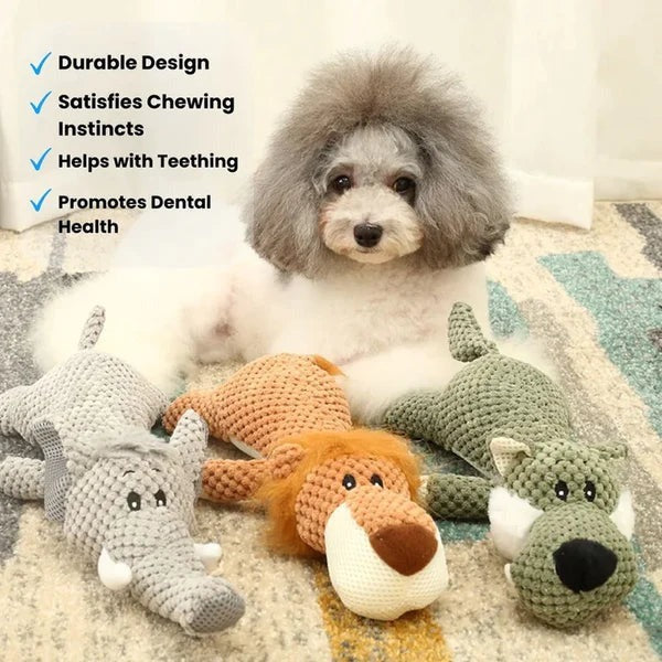 Tough Canvas Canine Chew Toy for Tugging and Fetching Fun