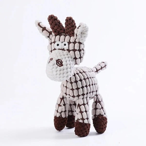 Tough Plush Chew Toy with Built-In Squeaker for Dogs