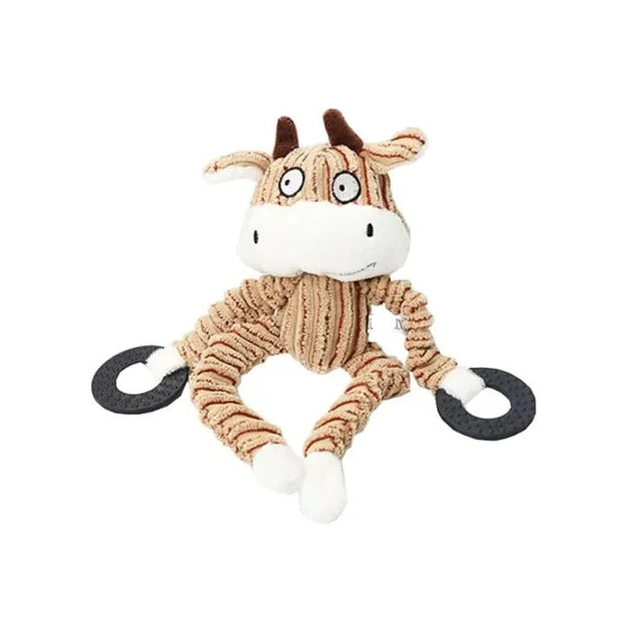 Tough Plush Chew Toy with Built-In Squeaker for Dogs