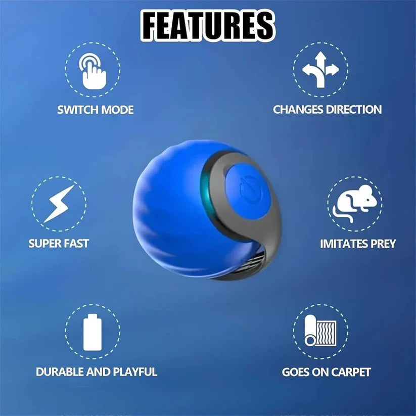 Dynamic Rolling Cat Play Balls - 2 Piece Set for Indoor Fun