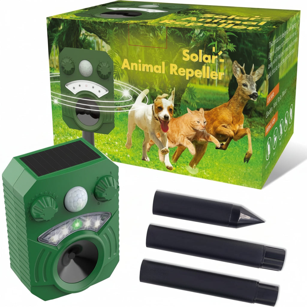 Smart Solar Animal Defense System with Adjustable Frequencies