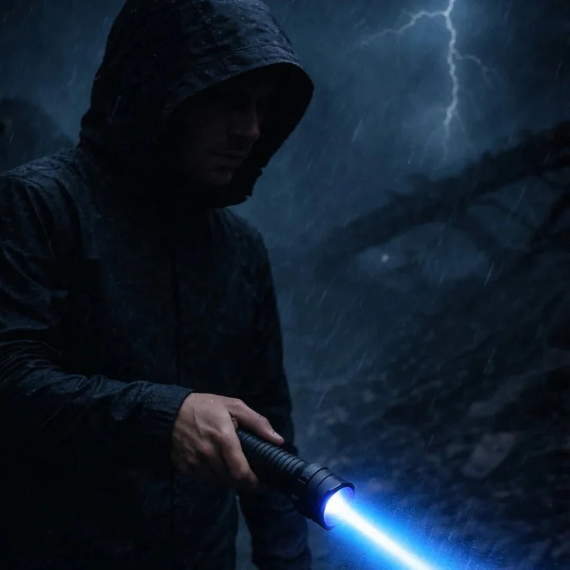 Rechargeable Laser Flashlight with Versatile Focus Options