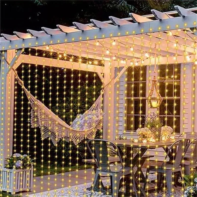 Illuminate Your Evenings with Solar-Powered Patio Curtain Lights