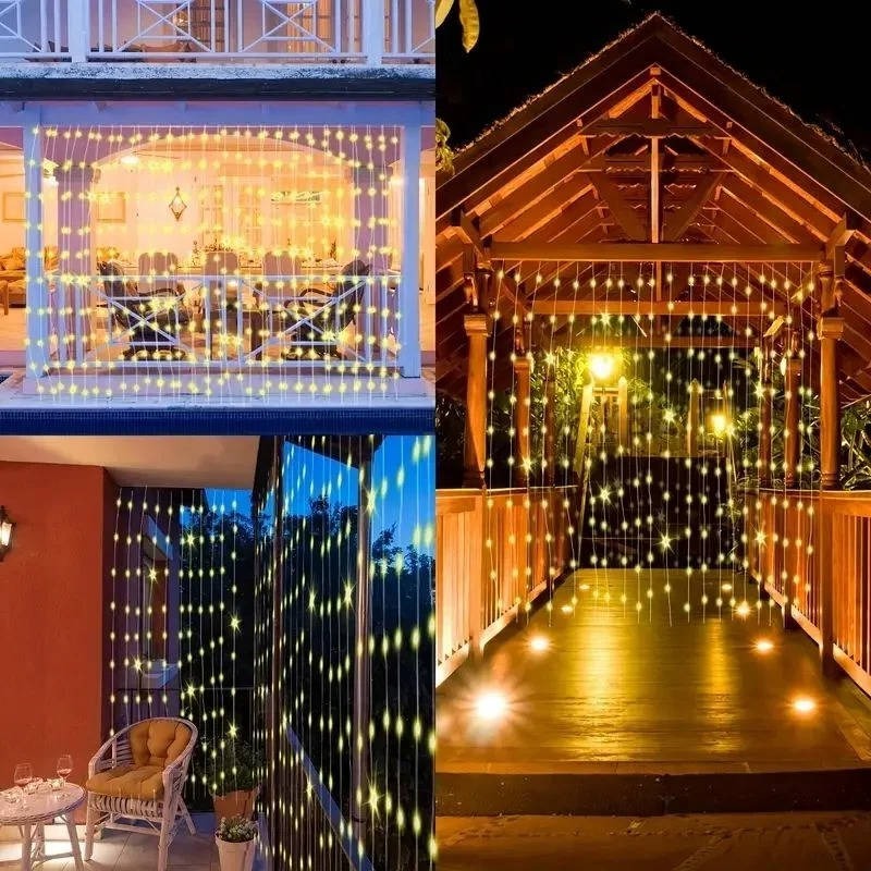 Illuminate Your Evenings with Solar-Powered Patio Curtain Lights