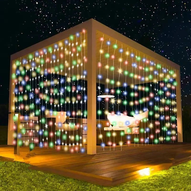 Illuminate Your Evenings with Solar-Powered Patio Curtain Lights