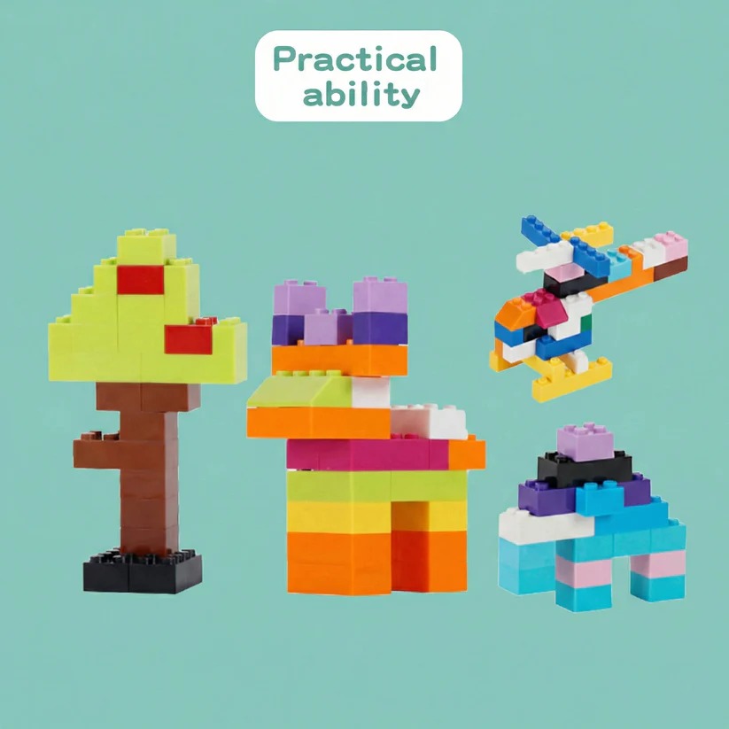 Creative Brick Construction Set with 1000 Colorful Pieces