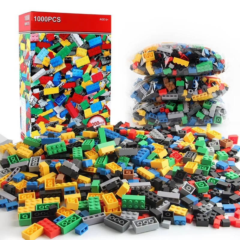 Creative Brick Construction Set with 1000 Colorful Pieces