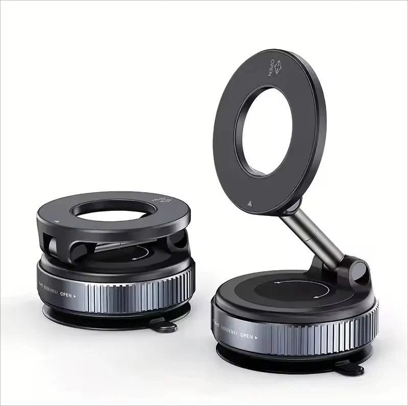 Compact Magnetic Phone Holder for Cars with 360-Degree Rotation