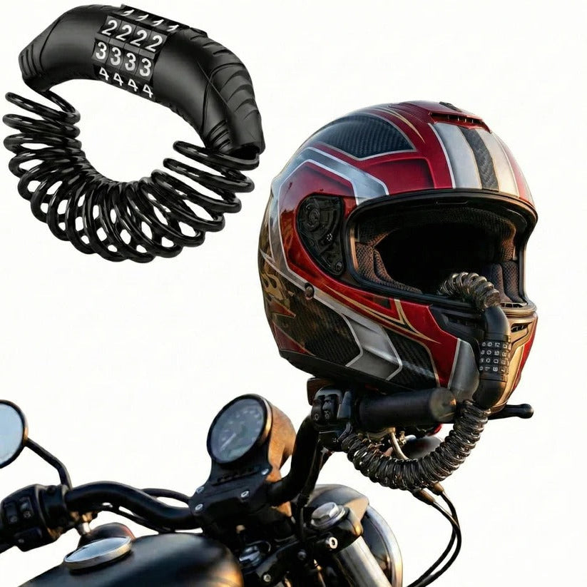 SecureFit Helmet Lock with 59-Inch Durable Steel Cable