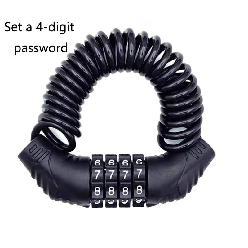 SecureFit Helmet Lock with 59-Inch Durable Steel Cable