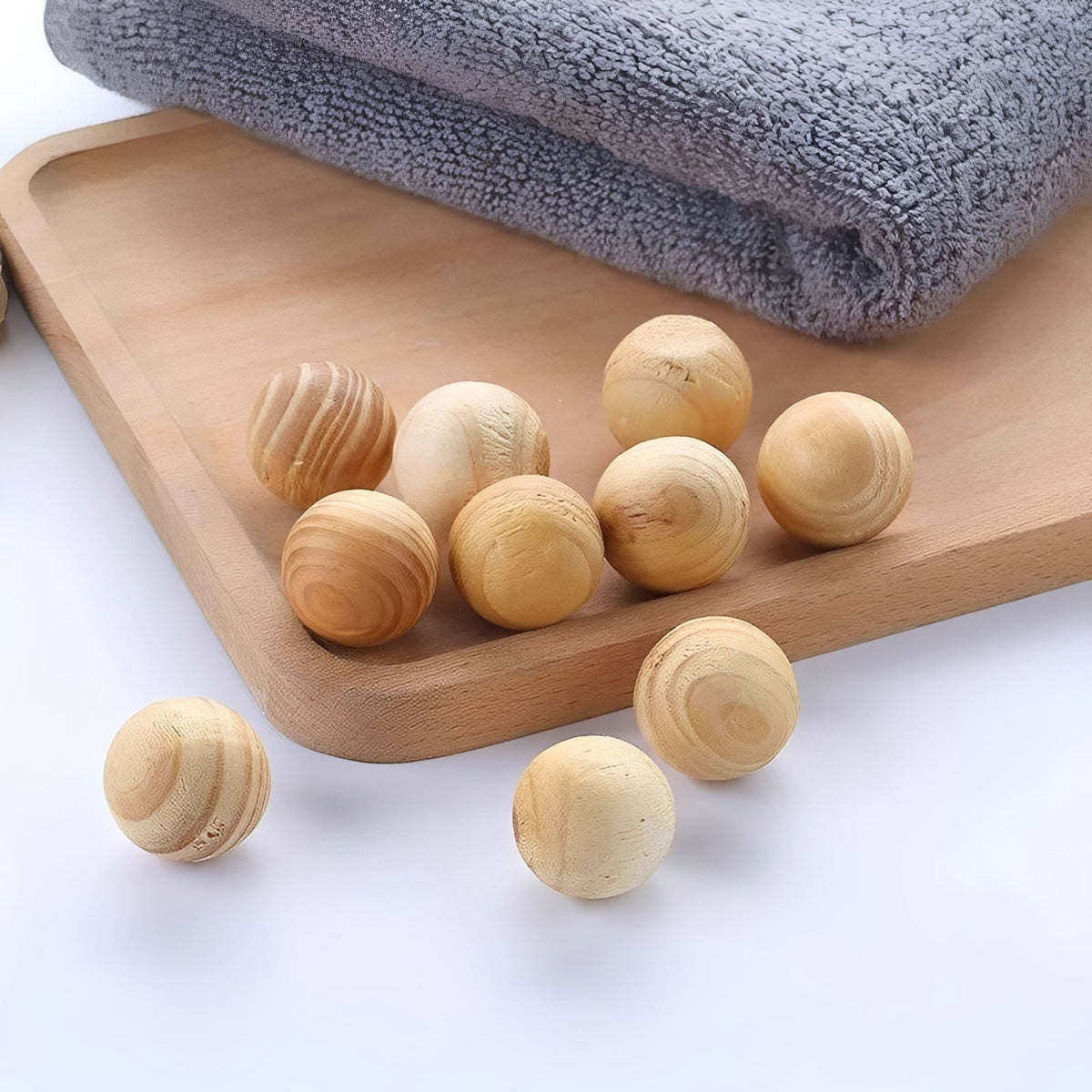 Natural Cedar Scented Moth Deterrent Balls for Closet Freshness
